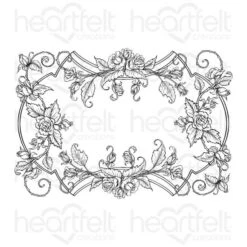 Promo 🥰 Heartfelt Creations Elegant Rose Frame Cling Stamp Set 🥰