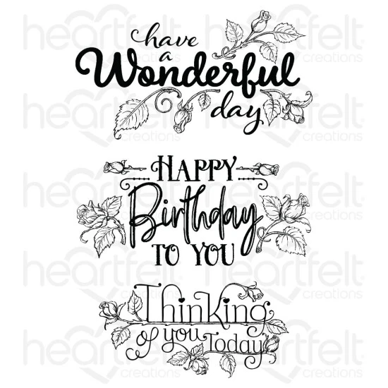 Top 10 π Heartfelt Creations Elegant Rose Sentiments Cling Stamp Set β 3 Top 10 π Heartfelt Creations Elegant Rose Sentiments Cling Stamp Set β