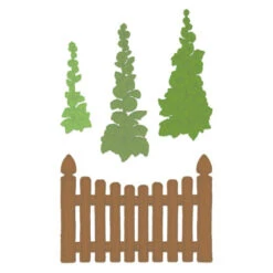 Hot Sale 😀 Heartfelt Creations Hollyhock Fence Die Set 😉