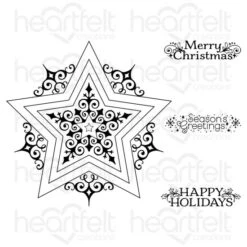 Top 10 ✨ Heartfelt Creations Holiday Star Cling Stamp Set ❤️