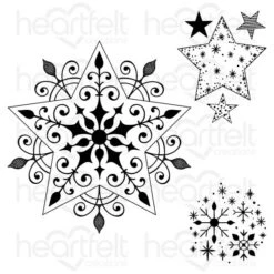 Discount ๐คฉ Heartfelt Creations Large Holiday Star Cling Stamp Set ๐