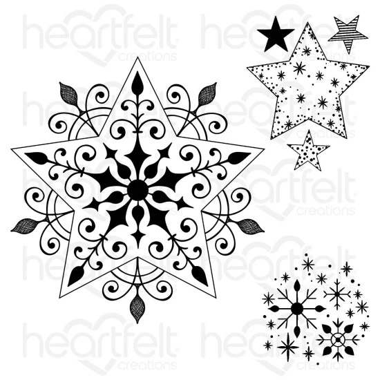 Discount ๐คฉ Heartfelt Creations Large Holiday Star Cling Stamp Set ๐ 3 Discount ๐คฉ Heartfelt Creations Large Holiday Star Cling Stamp Set ๐