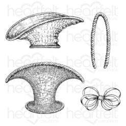 Wholesale 👍 Heartfelt Creations Wicker Basket Cling Stamp Set 👏