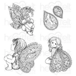 Discount ๐ฏ Heartfelt Creations Mushroom Fairies Cling Stamp Set ๐
