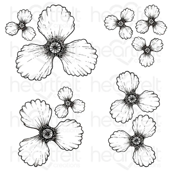 Wholesale ๐ฅฐ Heartfelt Creations Wild Poppy Cling Stamp Set ๐ฅ 3 Wholesale ๐ฅฐ Heartfelt Creations Wild Poppy Cling Stamp Set ๐ฅ