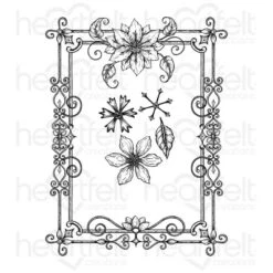 Wholesale ✨ Heartfelt Creations Rectangular Floral Frame Cling Stamp Set 🛒