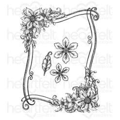 Buy 🛒 Heartfelt Creations Curvy Floral Frame Cling Stamp Set 🔔