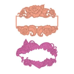 New 🔔 Heartfelt Creations Elegant Rose Banner Die 😍