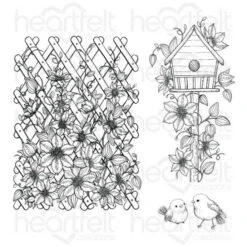 Discount 👏 Heartfelt Creations Clematis Birdhouse & Trellis Cling Stamp Set 🛒