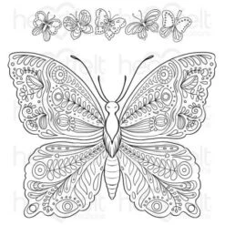 Coupon 🔔 Heartfelt Creations Large Floral Butterfly Cling Stamp Set ⭐