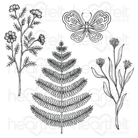 Outlet ๐ Heartfelt Creations Floral Butterfly Accents Cling Stamp Set ๐ 3 Outlet ๐ Heartfelt Creations Floral Butterfly Accents Cling Stamp Set ๐