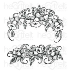 Discount 🌟 Heartfelt Creations Delightful Daffodil Spray Cling Stamp Set 💯