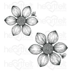 Hot Sale ๐ Heartfelt Creations Dazzling Dahlia Cling Stamp Set ๐