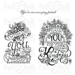 New 😍 Heartfelt Creations Elegant Gateway Sentiments Cling Stamp Set 👏