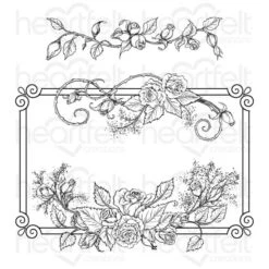 Wholesale 🎉 Heartfelt Creations Stylish Rose Frame Cling Stamp Set ✨