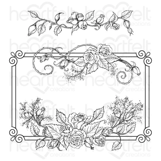 Wholesale π Heartfelt Creations Stylish Rose Frame Cling Stamp Set β¨ 3 Wholesale π Heartfelt Creations Stylish Rose Frame Cling Stamp Set β¨